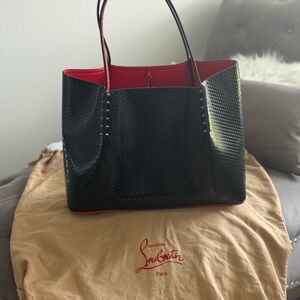Christian Louboutin Black and Red Tote Bag